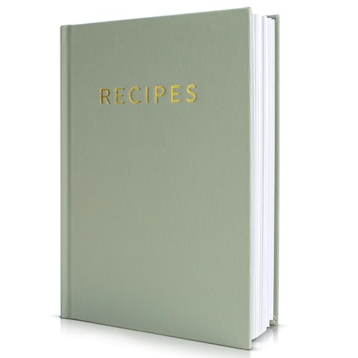 Aesthetic Blank Recipe Book with Waterproof Cover - The Perfect Recipe Notebook To Write In Your Own Recipes - Simplified Blank Cookbook to Organize Your Recipes