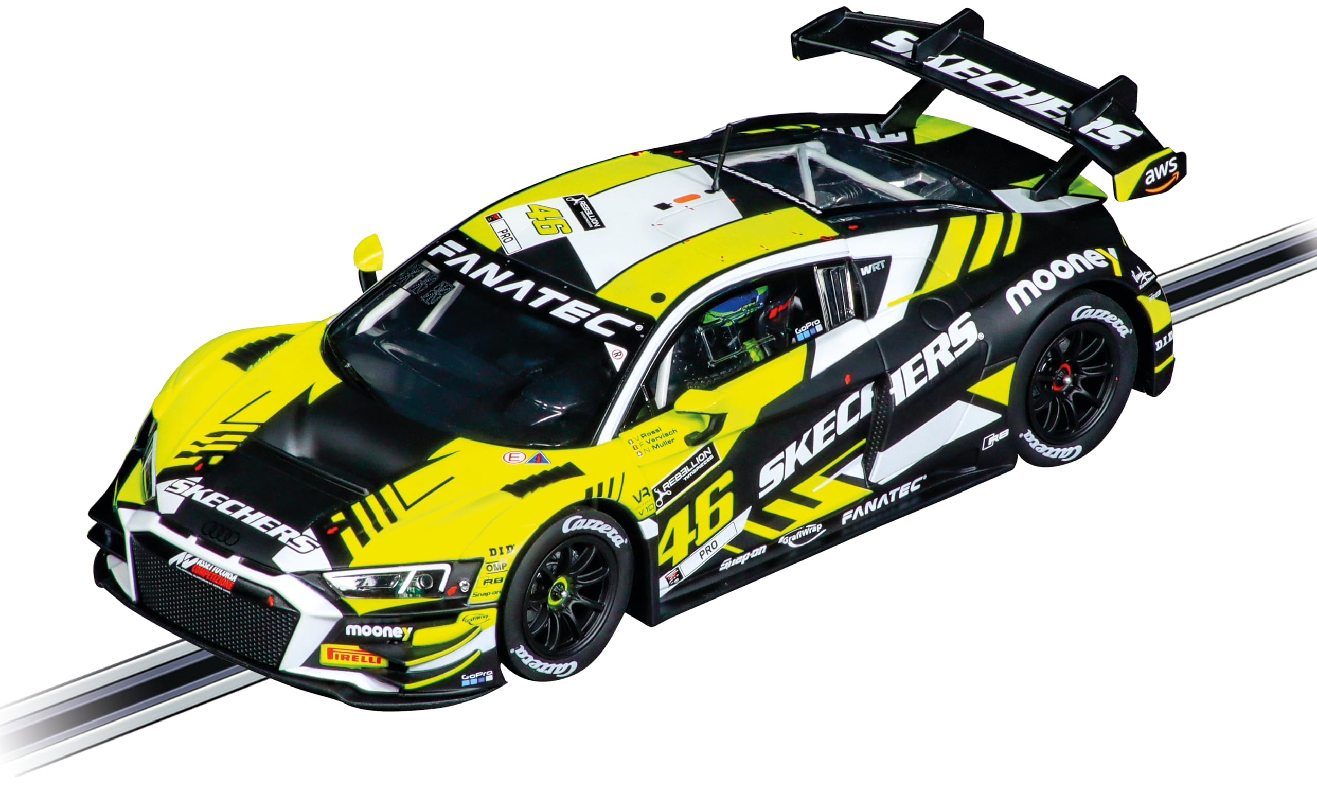 Carrera 23980 Audi R8 LMS GT3 evo II Valentino Rossi, No.46 1:24 Scale Digital 124 Slot Car