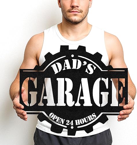 Miniatura 45 de Letrero de Metal Personalizado para Taller de Garaje Arte de Pared con Nombre de Herramienta Personalizado para Decoración de Taller Mecánico de