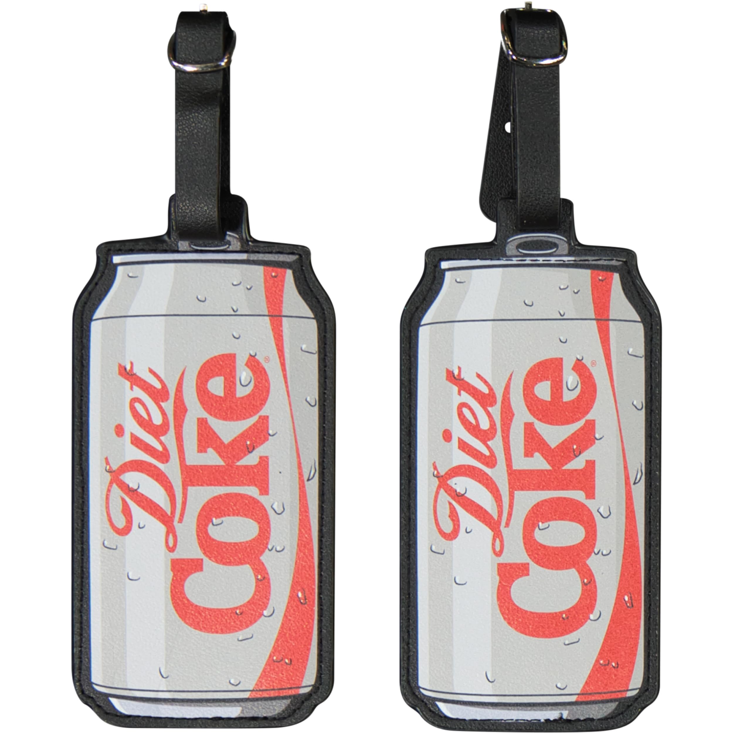 FUL Coca Cola 2-Piece Suitcase ID Tag Set with Adjustable Straps, Diet Coke, Multi, One Size