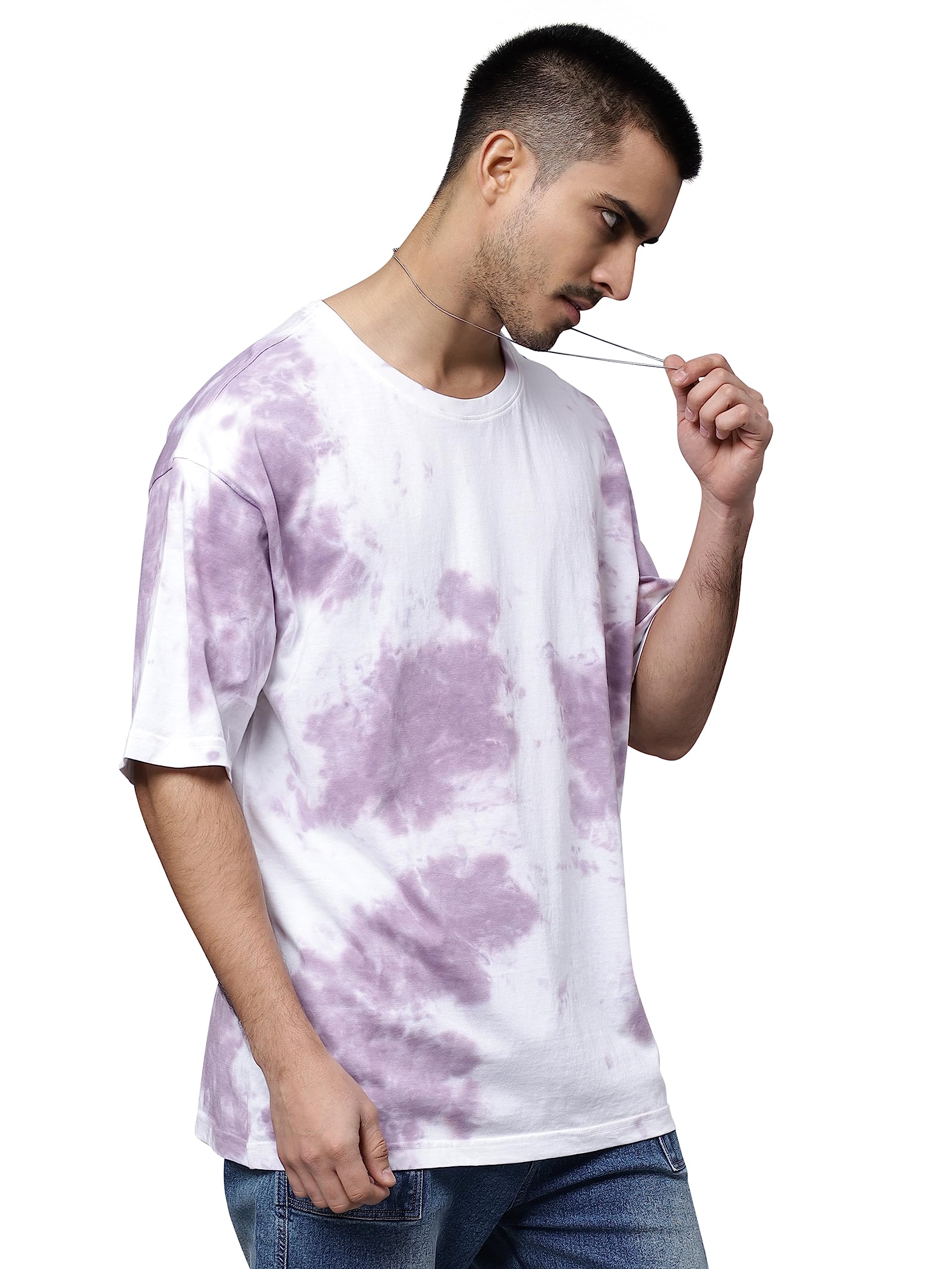 Peplos JeansPeplos- Oversize Tie & Dye Premium Quality Half Sleeve Cotton T- Shirt For Men