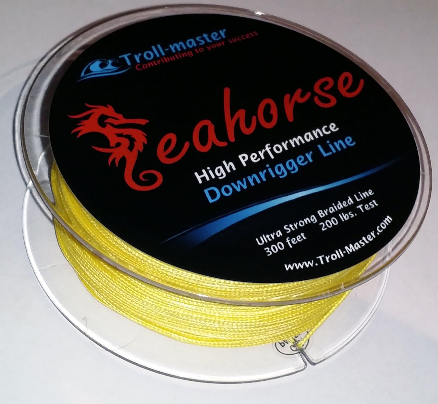 Seahorse Downrigger Braided Line Yellow 300 Feet 200 Lbs Test