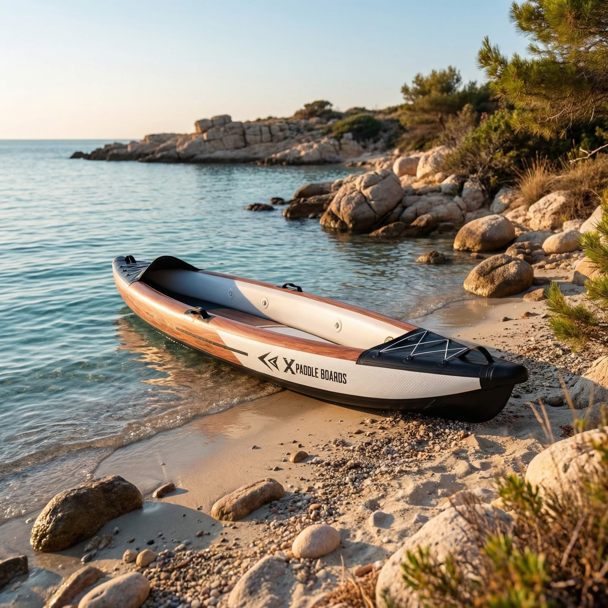 Canoa Kayak Inflable 2 plazas Dropstitch 470 x 80 x 42 cm K-Black