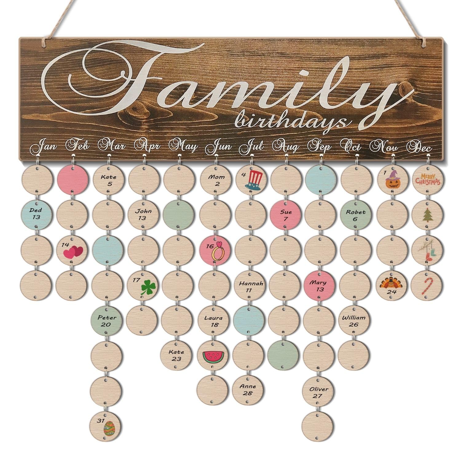 Amazon.com: Flexzion Family Birthday Calendar with Tags DIY Wooden Birthday Calendar Wall Hanging Family Plaque Reminder 50 Tags (Round) Birthday Board Chips : Home & Kitchen amazon-com-flexzion-family-birthday-calendar-with-tags-diy-wooden-birthday-calendar-wall-hanging-family-plaque-reminder-50-tags-round-birthday-board-chips-home-kitchen