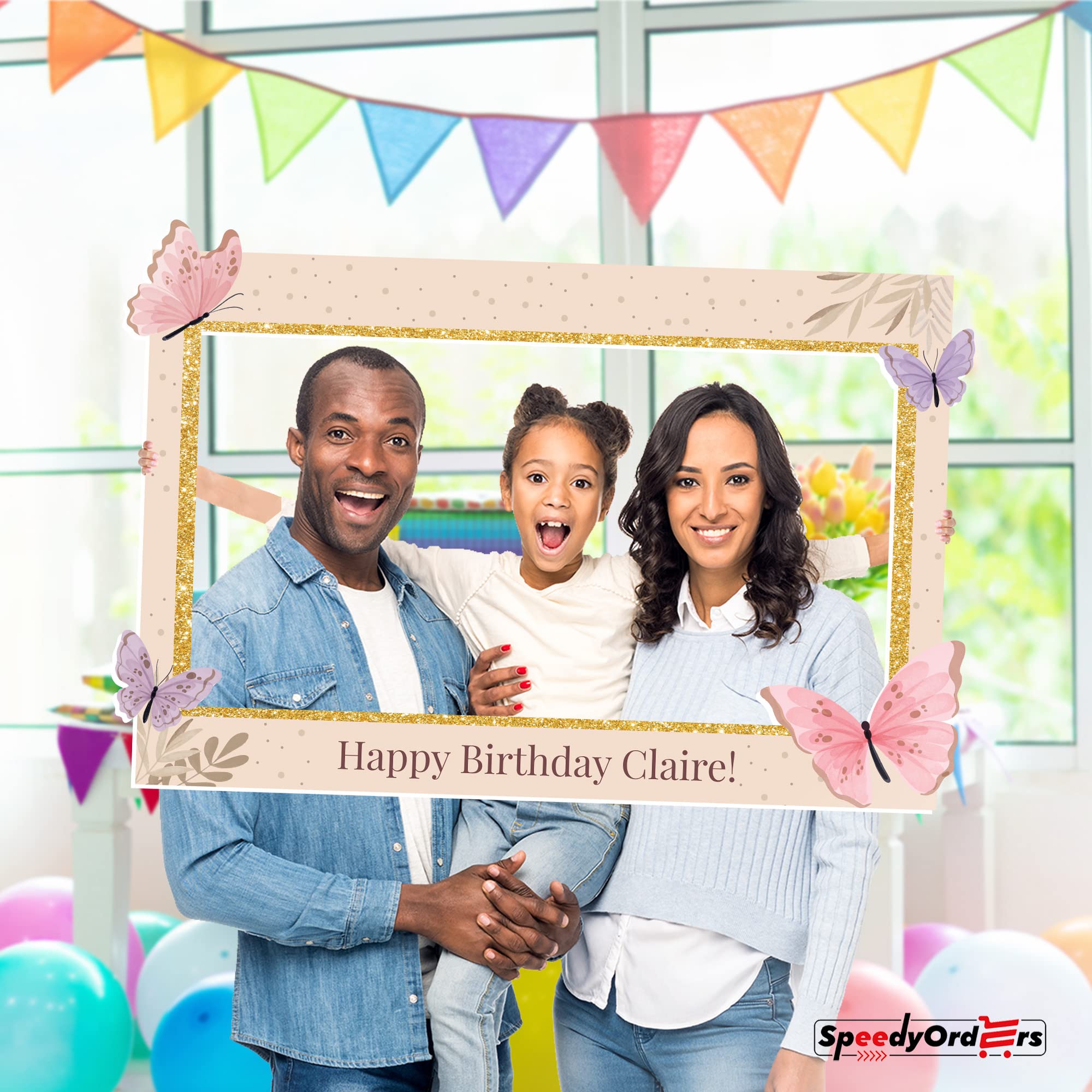 Amazon.com: Personalized Butterfly Birthday Party Photo Booth