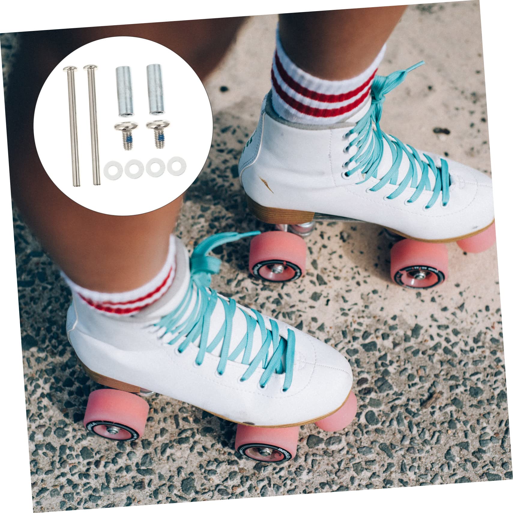 INOOMP Roller Skate Accessory Kit Skating Shoes Repair Screws Metal Screws for Boys and Girls Roller Skates