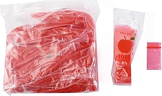 1015 Original Mini Plastic Bags Reclosable 2.5Mil Red Bulk