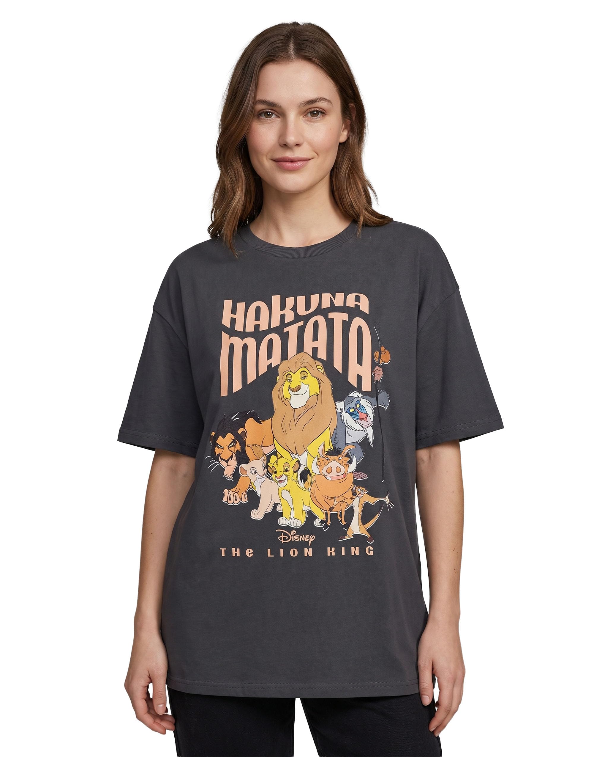 Disney Women's Grey Short Sleeved T-Shirt | Charcoal | Official Merch In Small