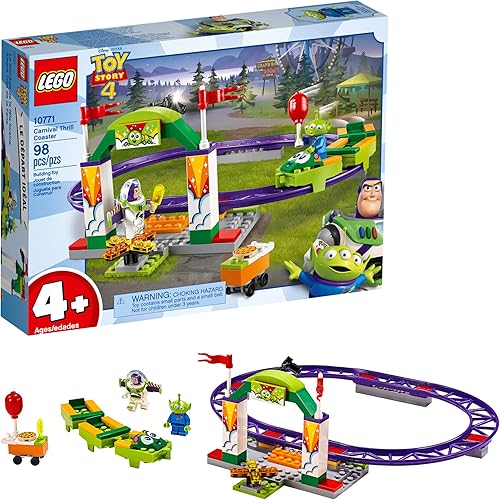 LEGO Disney Pixars Toy Story 4 Carnival Thrill Coaster 10771 Kit de construcción 98 piezas