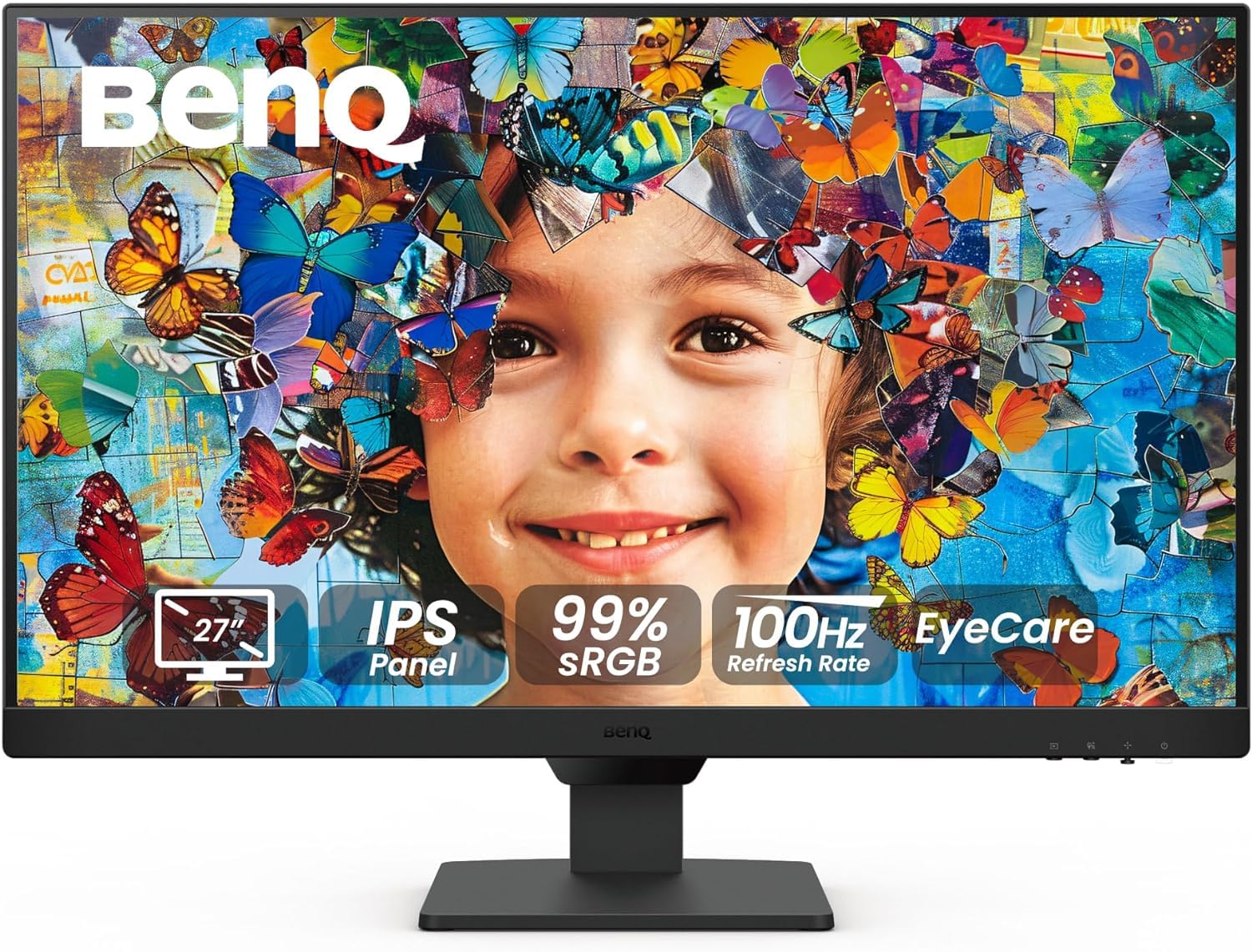 BenQ GW2790 100Hz Gaming Computer Monitor 27inch FHD 1920x1080p | IPS | Eye-Care Tech | Low Blue Light | Anti-Glare | Adaptive Brightness | Built-in Speakers | DisplayPort | HDMI x 2
