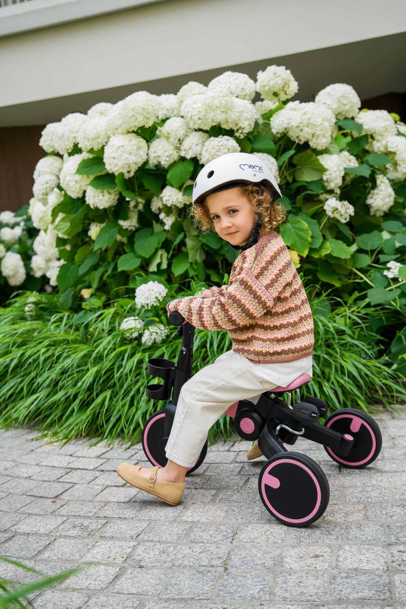MoMi FILO 3in1 Triciclo Evolutivo per bambini 1-3 anni - Bici Senza Pedali Pieghevole, sella regolabili, pedali rimovibili - Tricicli con portabicchiere e ruote in EVA