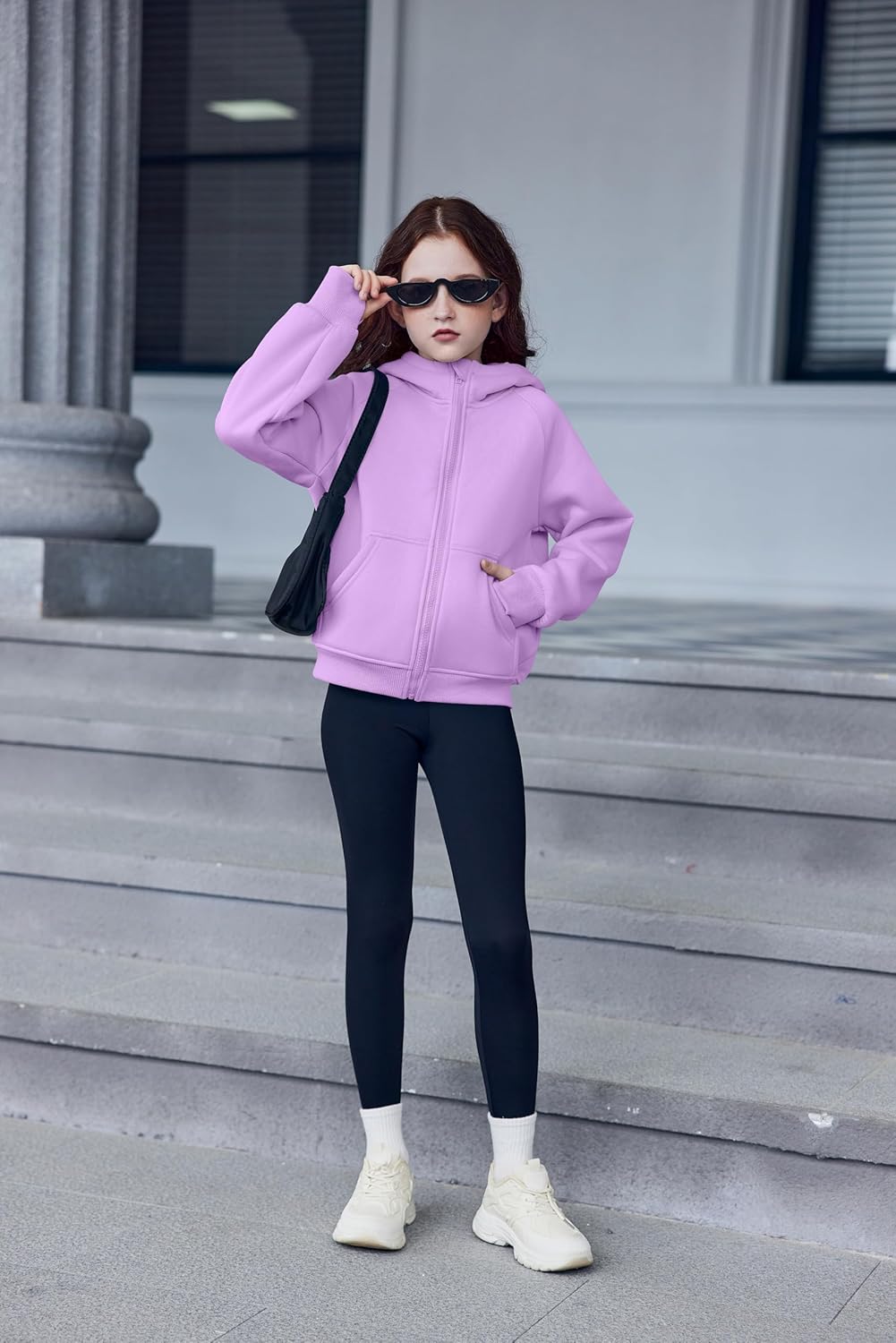 Arshiner Girls Zip Up Hoodies Teen Hooded Sweatshirts Fleece Jackets Kids Fall Fashion Outfits Winter Clothes - Image 6