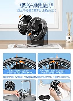 Amazon | 2025新登場 USB扇風機 超スリム 静音 卓上扇風機 3段階