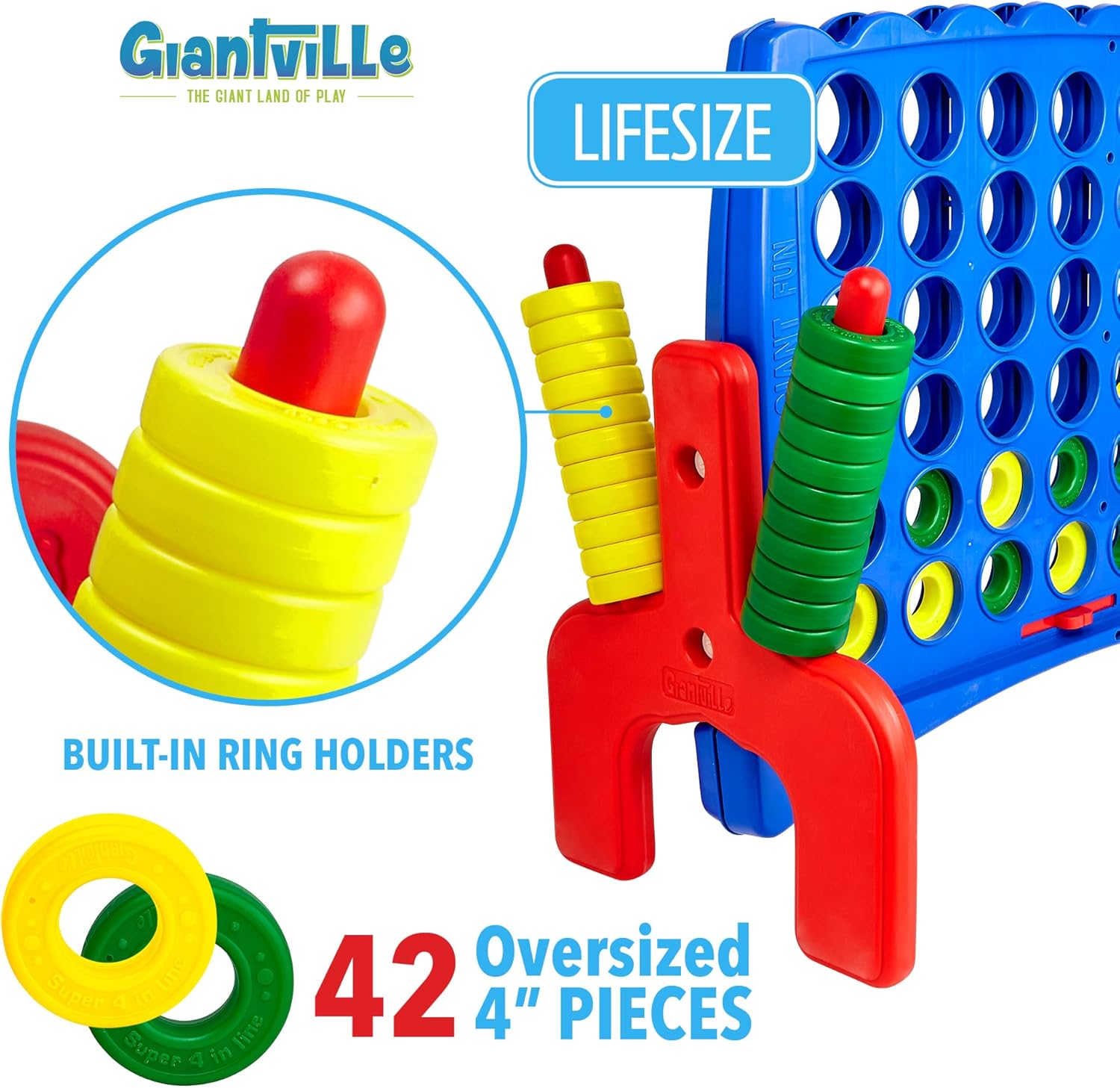 Exclusive Discount 🔥 Giant 4 to Score in a Row with Storage Carry Bag Included - Almost 3'-Ft High - Large for Indoor and Outdoor: Any Weather Connect Game for Family Fun - Quick to Assemble Best Deal Product Giant 4 to Score in a Row with Storage Carry Bag Included - Almost 3'-Ft High - Large for Indoor and Outdoor: Any Weather Connect Game for Family Fun - Quick to Assemble