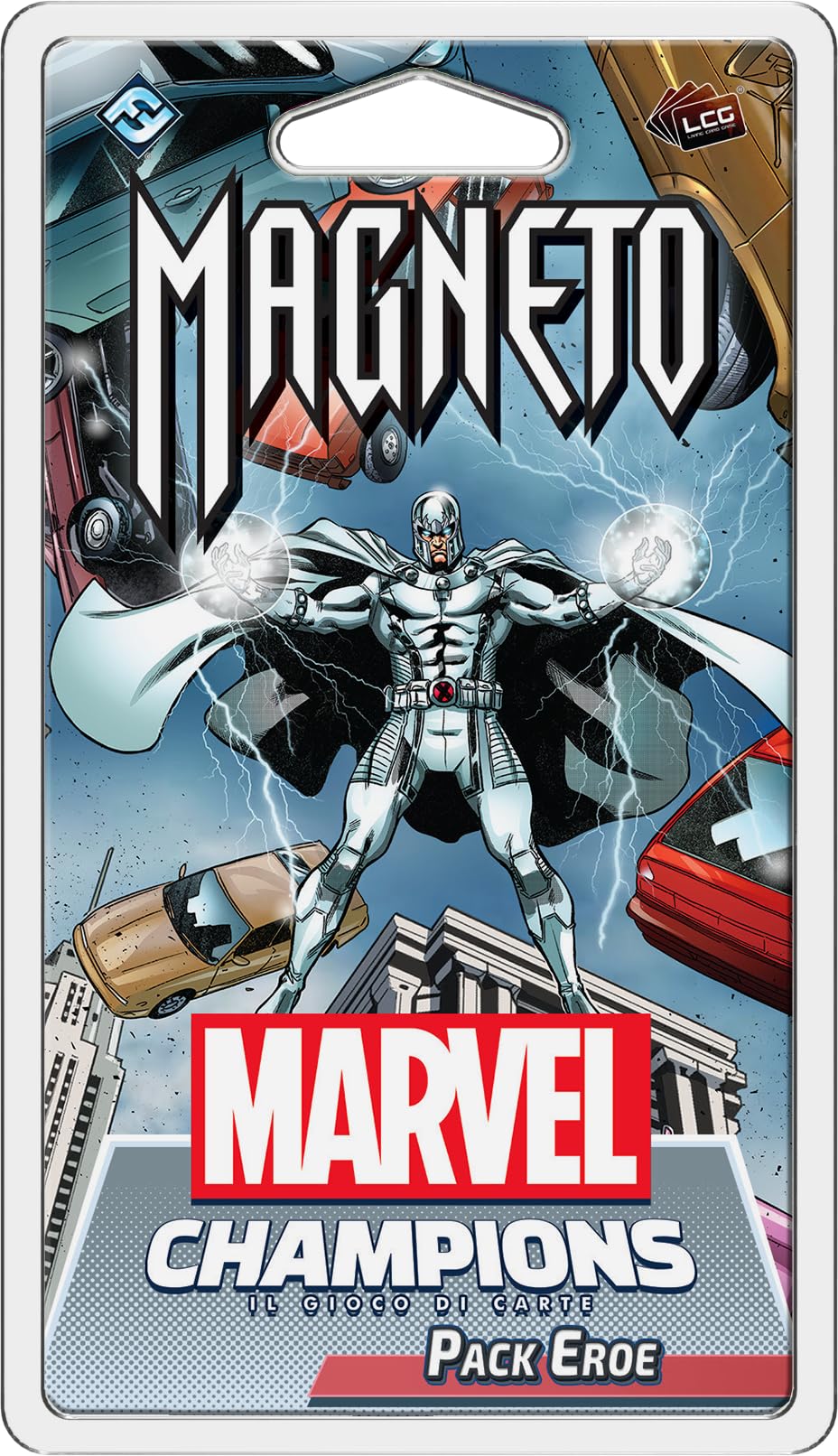 Asmodee, MVC LCG - Magneto: Board Game, Expansion Pack Hero 1-4 Players, 12+ Years, Italian Edition