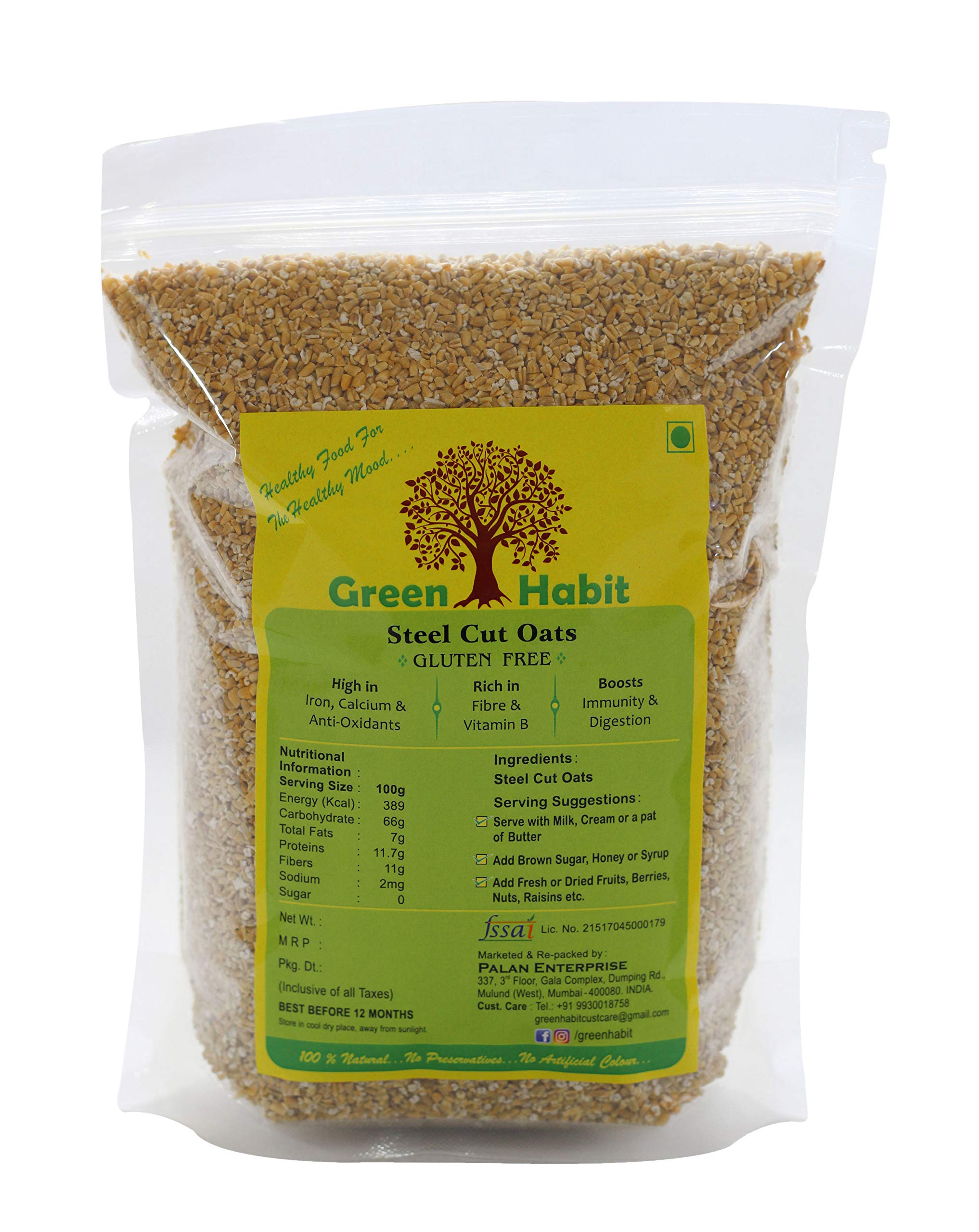 GreenHabit Healthy & Nutritious Gluten Free Steel-Cut Oats (1.4 Kg pack) 2
