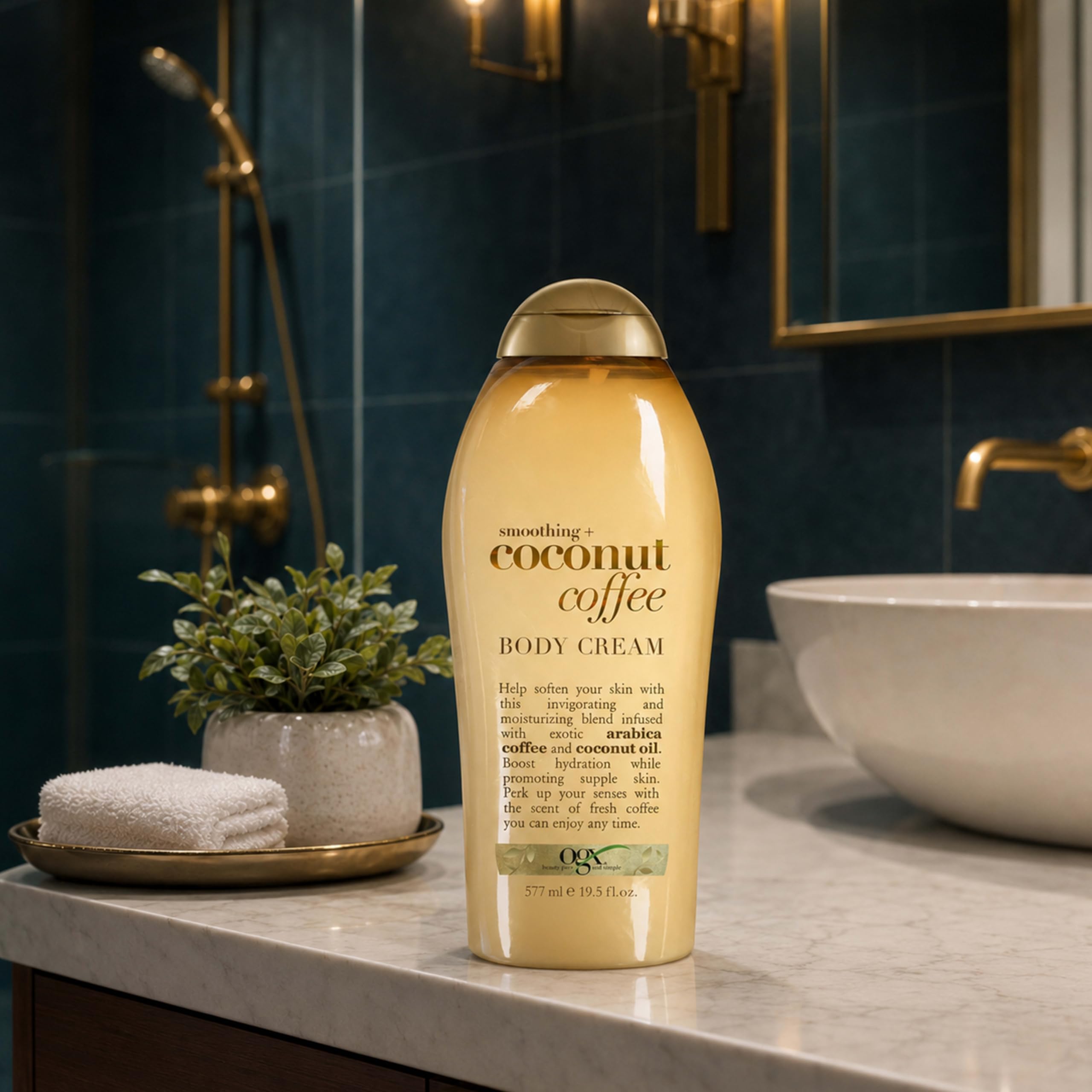 Amazon.com : OGX Smoothing + Coconut Coffee Body Cream 19.5 oz