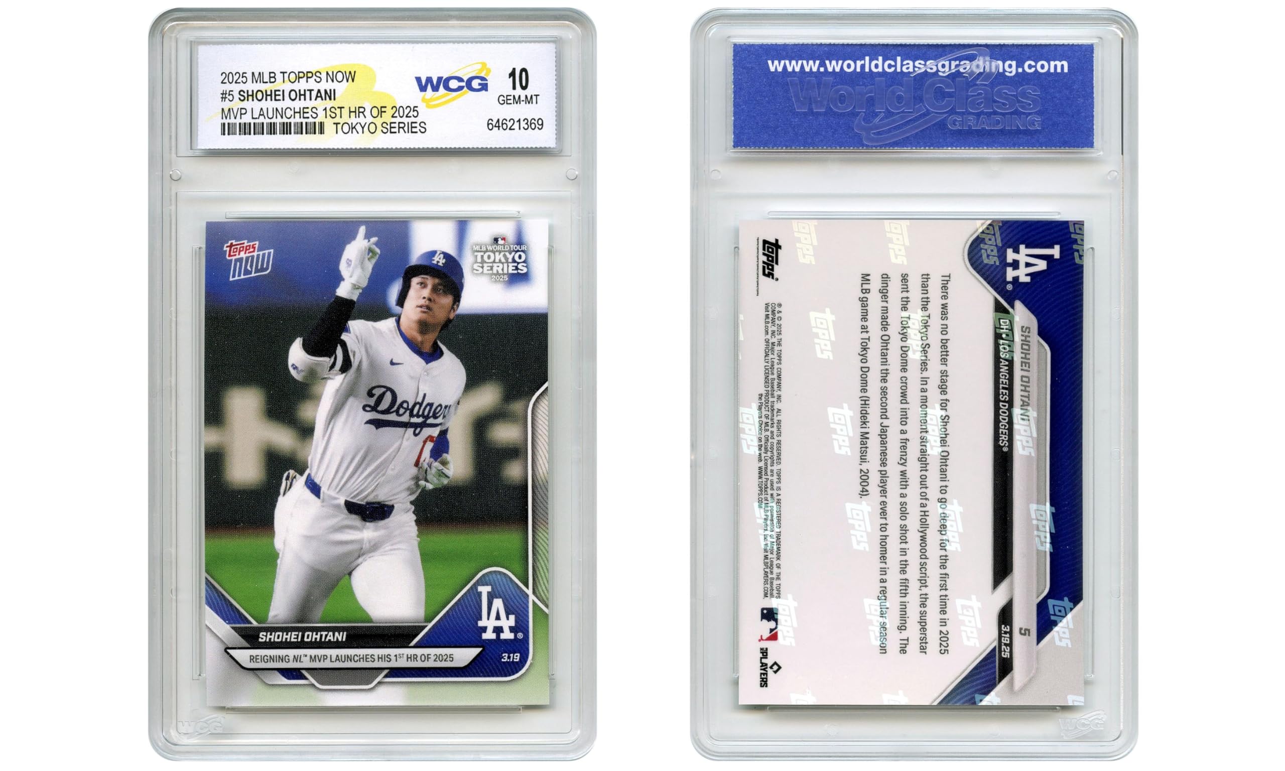 Amazon.com: 2025 MLB Topps Now SHOHEI OHTANI Card #5 MVP 1st HR of