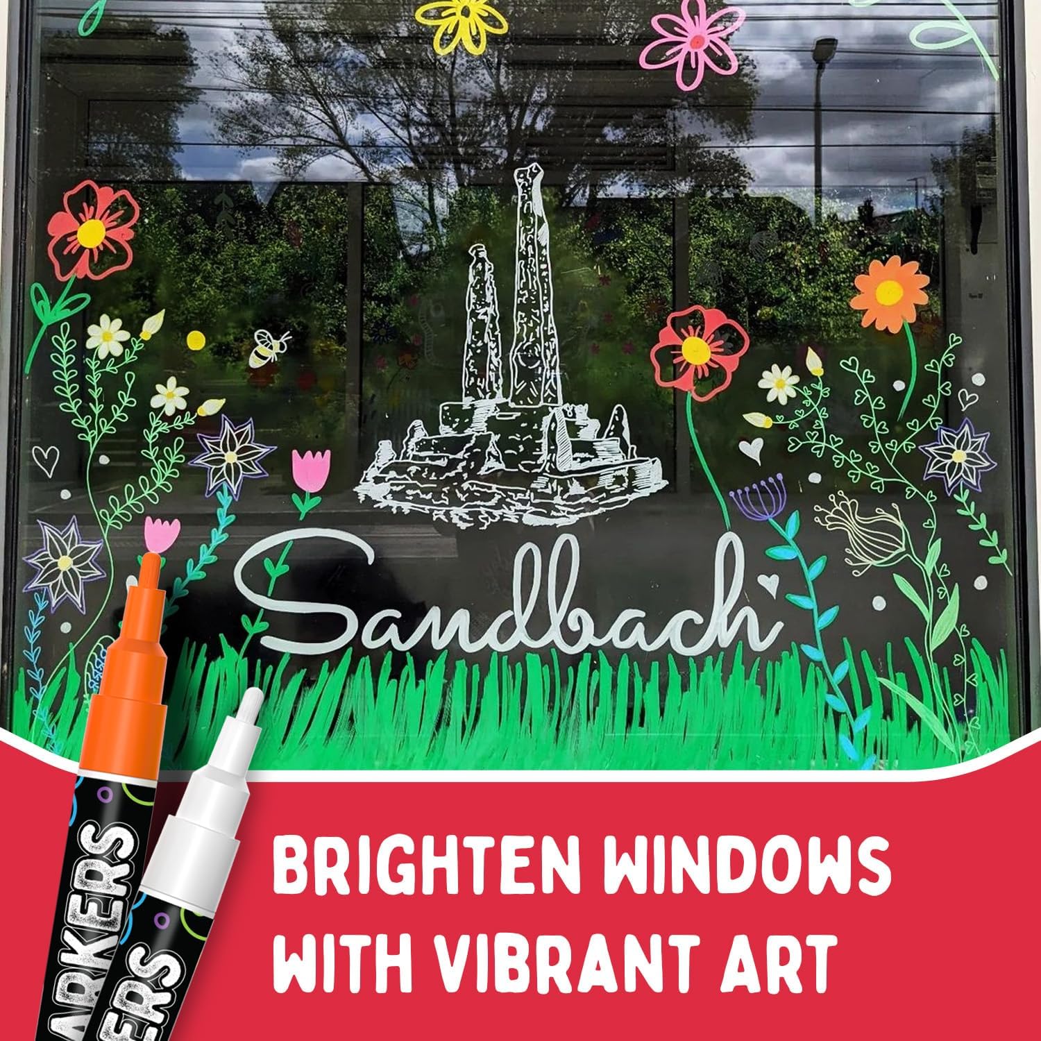 Chalkola 20 Fine Tip Liquid Chalk Markers for Blackboard (3mm Reversible Tip, Neon, Pastel Colors + Gold, Silver) | Thin Chalk pens for Chalkboards, Window, Car, Glass - Erasable Chalkboard Markers - Image 3