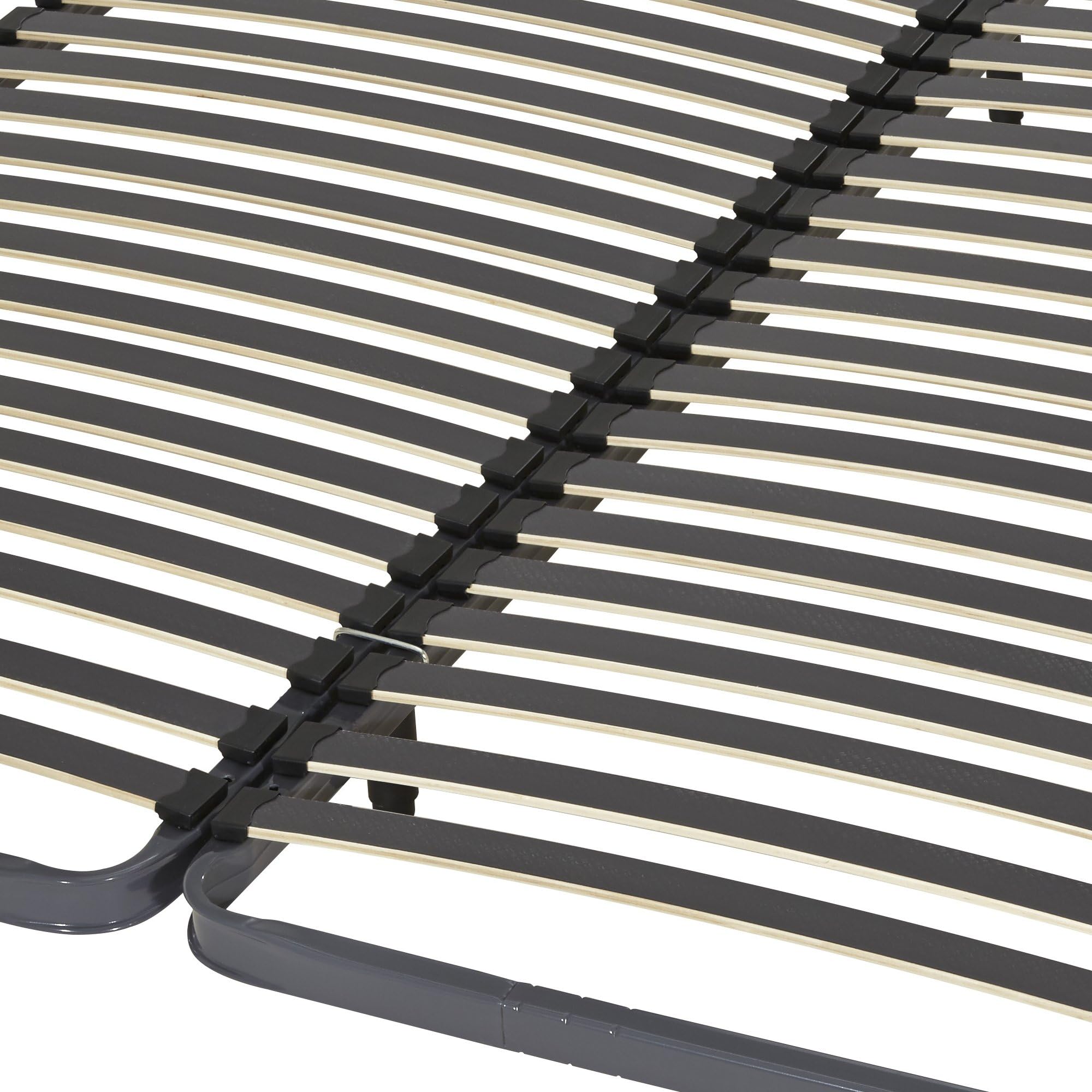 EBAC Literie Sommier à Lattes 2x70x190 Epsilon - 40 Lattes Bois - Fabrication française