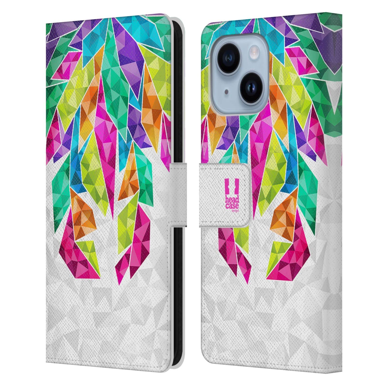 Étui en cuir de qualité iPhone 14 Plus Head Case Designs Chatouiller Plumes - 7