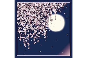 Sakura and Moon Japanese Furoshiki Wrapping Cloth
