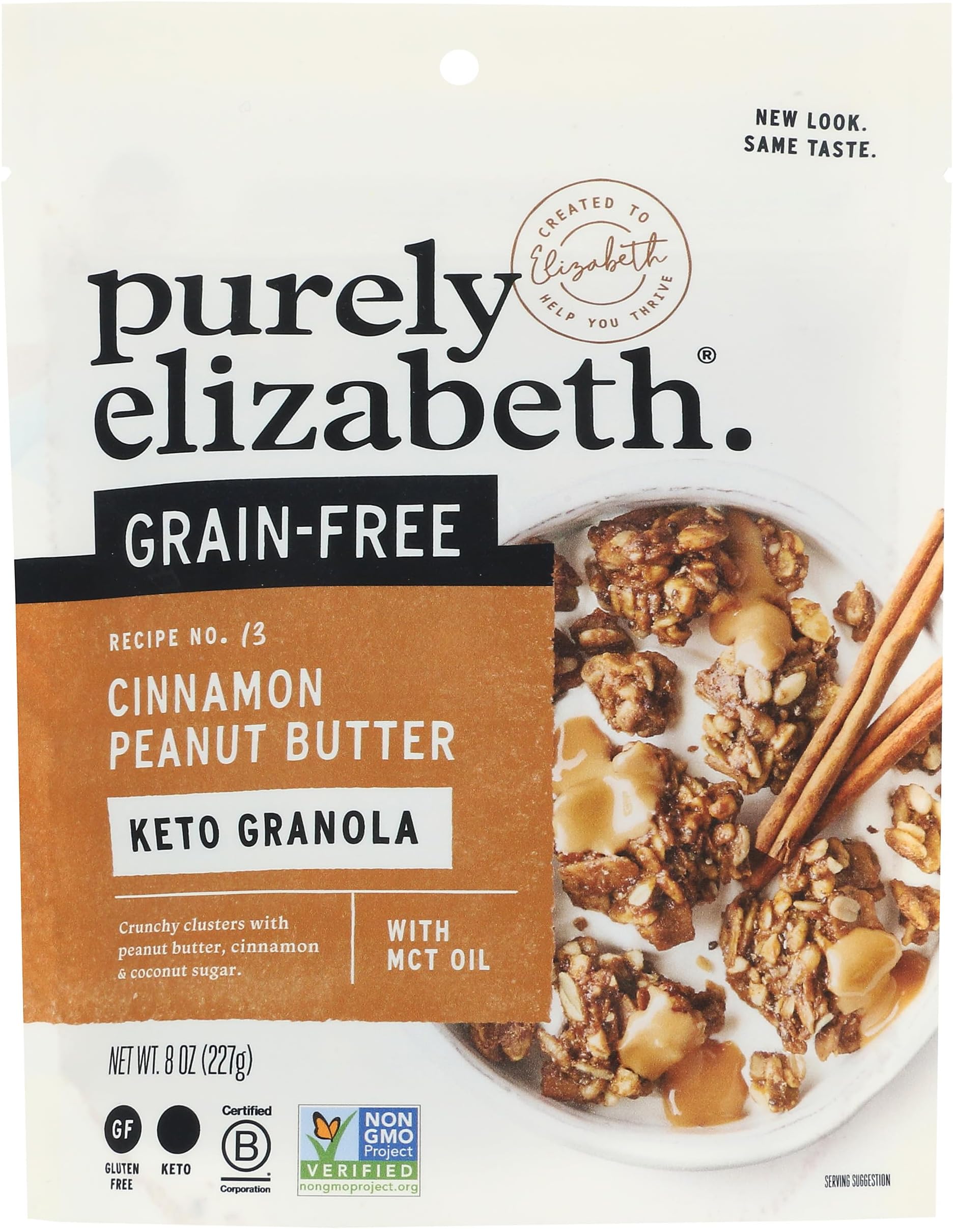Purely Elizabeth, Granola Peanut Butter Collagen Grain Free, 8 Ounce