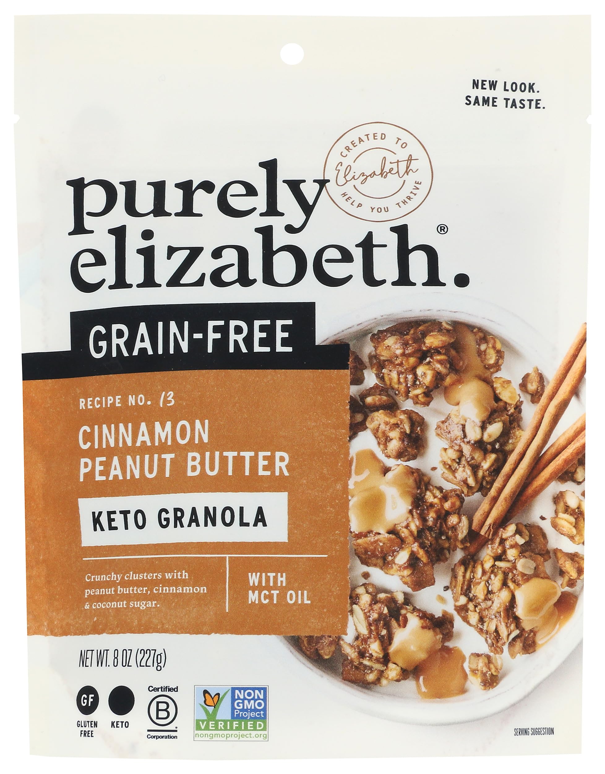 Purely Elizabeth, Granola Peanut Butter Collagen Grain Free, 8 Ounce