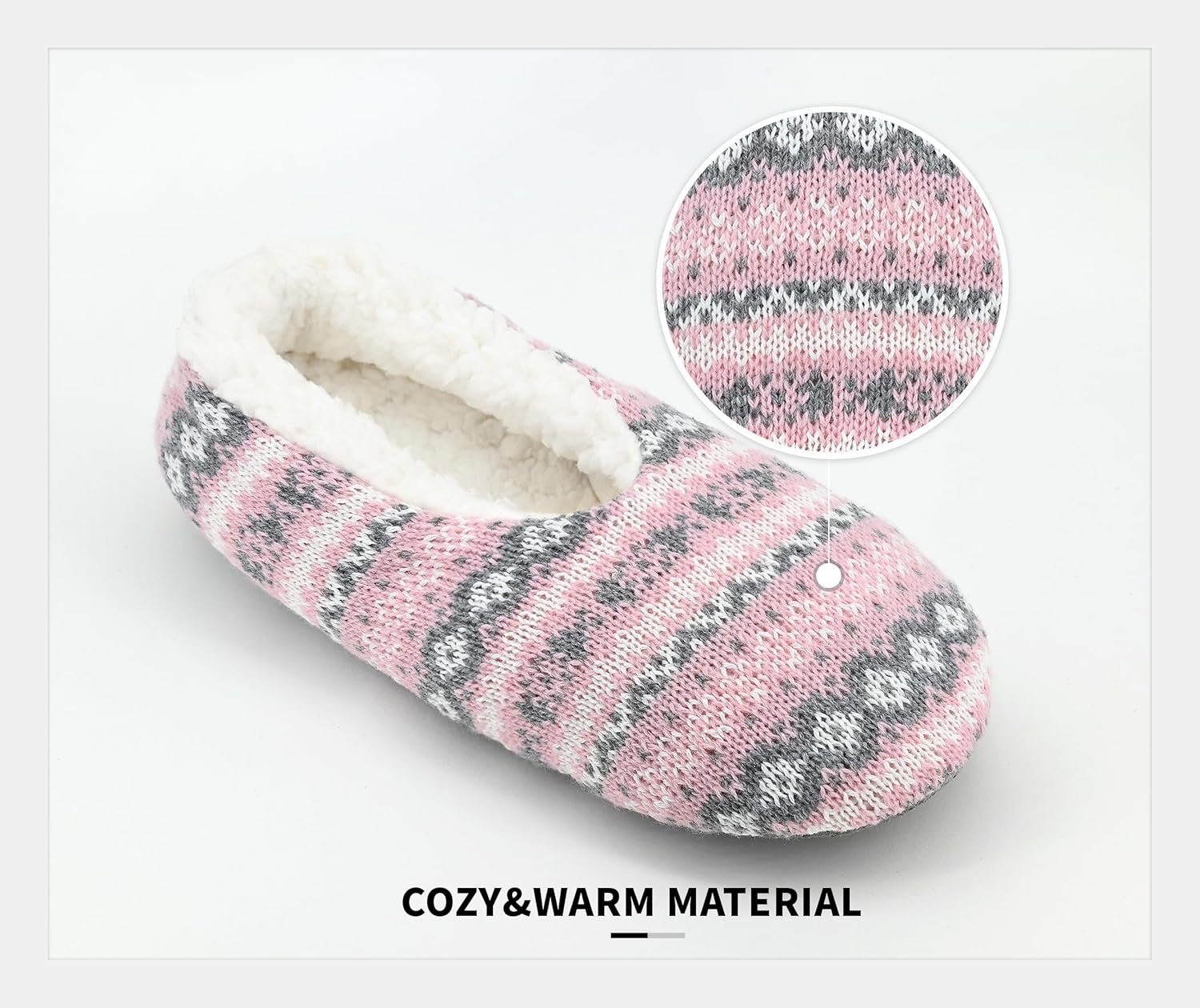 Panda Bros Slipper Socks For Women With Grippers, Fuzzy Womens Slipper Socks With Non Slip Bottoms, Cozy Warm House Slippers - Image 4