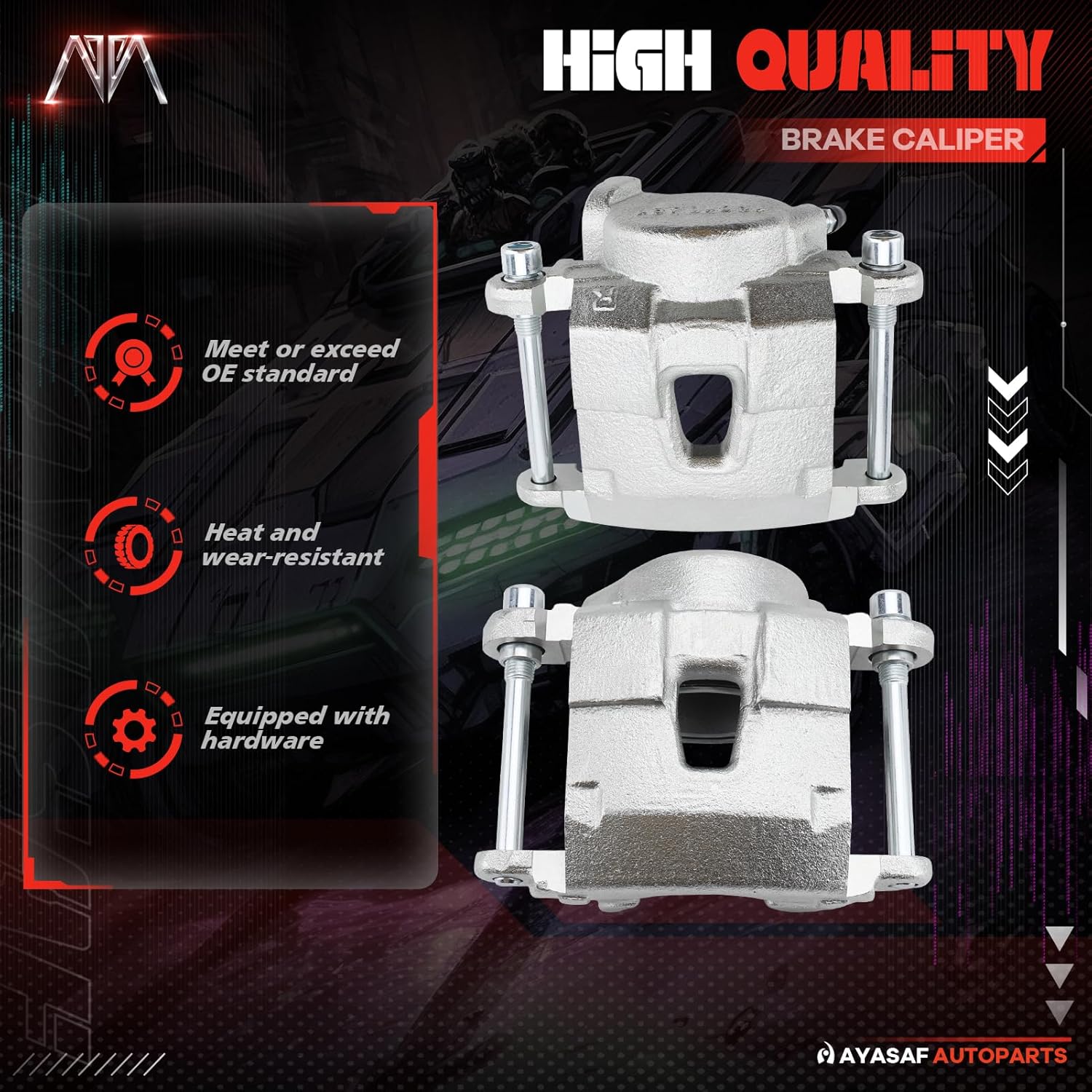 MAYASAF 184071 184072 Front Disc Brake Caliper Left & Right Both Side Caliper for Chevy Malibu/Blazer/S10, for GMC Jimmy/Caballero, for Buick Century, for Pontiac Grand Prix Cutlass