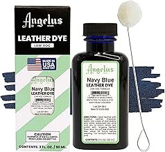 Angelus Leather Dye - Flexible Leather Dye for Shoes, Boots, Bags, Crafts, Furniture, & More 3oz, Dauber Included (Navy Blue)
