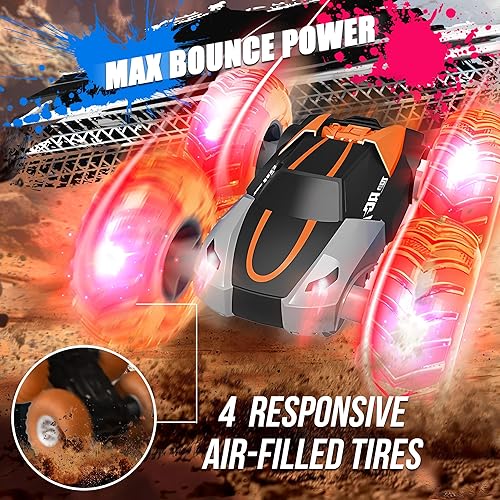 Miniatura 10 de ROHSCE Auto de acrobacias a control remoto con detección de gestos 24 GHz 4WD todoterreno control de mano auto de control remoto auto de doble cara