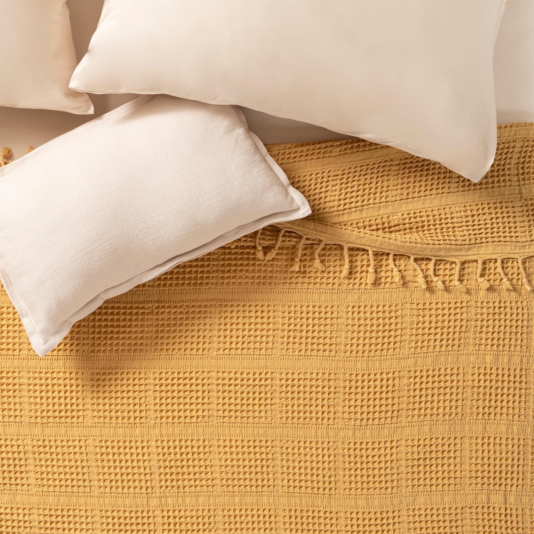 Solıd Sarı Tek Kişilik Tencel - Cotton Pike