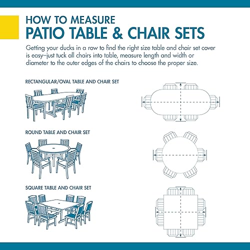 Miniatura 4 de Funda rectangularovalada para mesa y sillas de patio Duck Covers