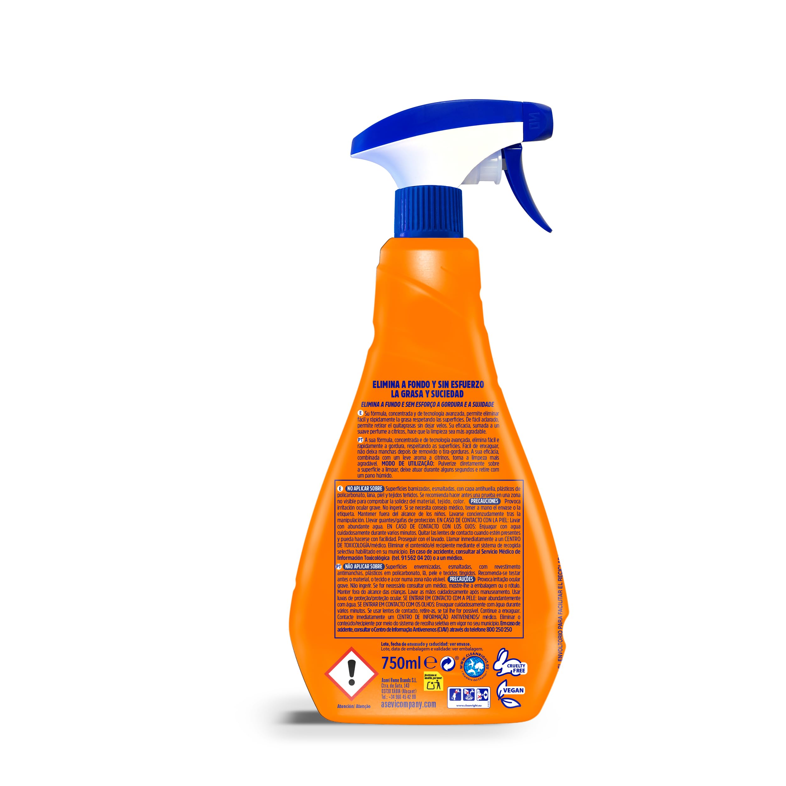 Asevi QuitaGrasas Concentrado Pulverizador 750 ml