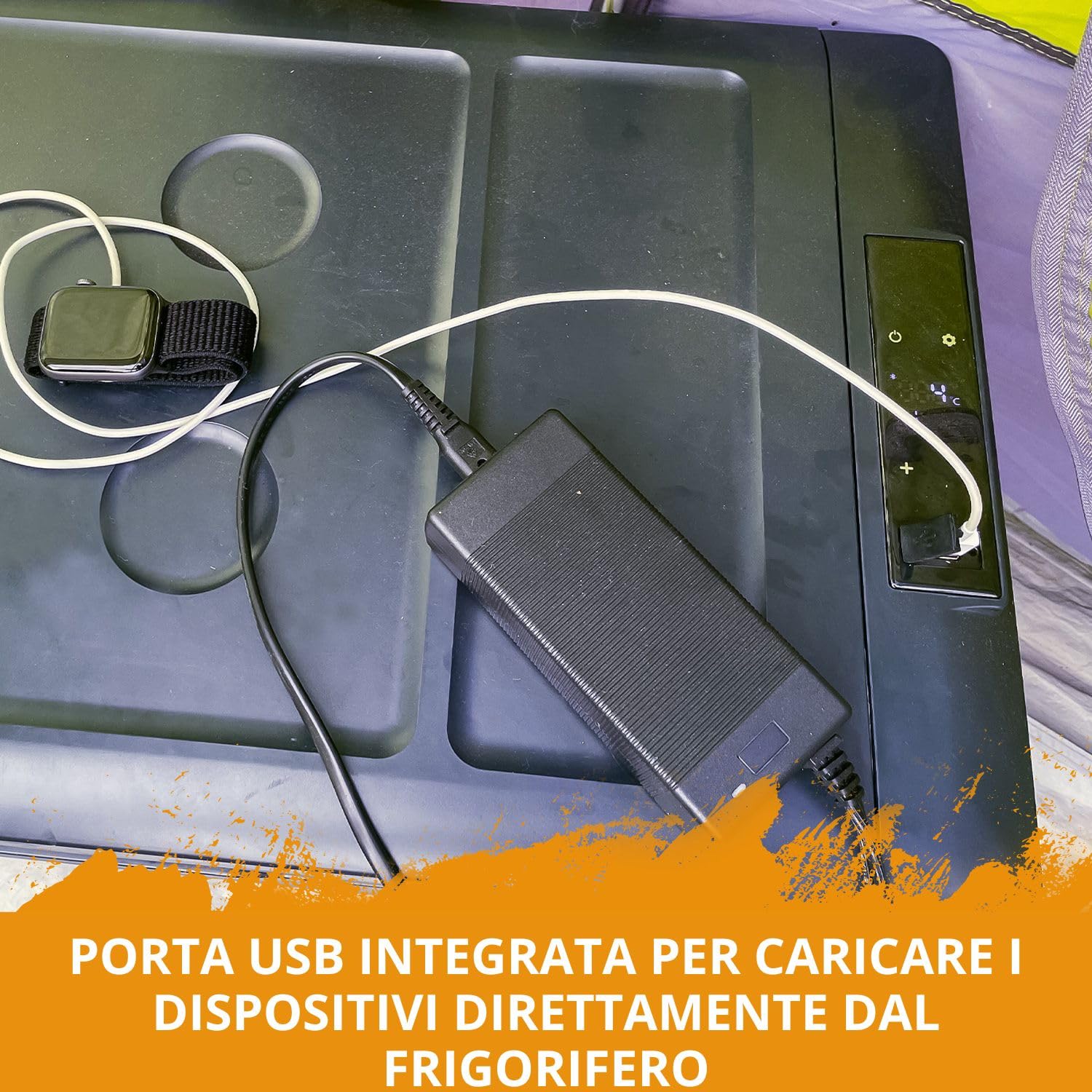 CROSS TOOLS Frigorifero portatile elettrico con compressore 37L -20°C, campeggio e auto, congelatore portatile, frigorifero con app, 230V/12V/24V, 65x37,5x42,7cm, ICEBOX 40