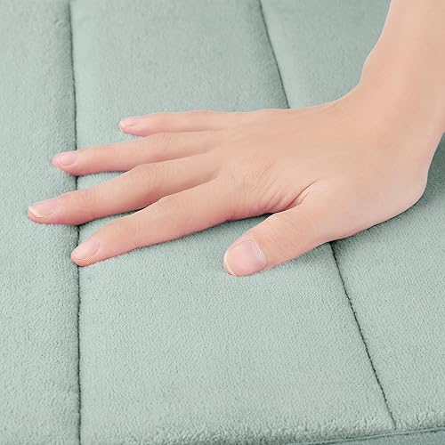 Miniatura 4 de uxcell Alfombra de baño antideslizante gruesa y suave, de secado rápido, antideslizante, absorbente, lavable a máquina, para suelo de baño, 16 x 24