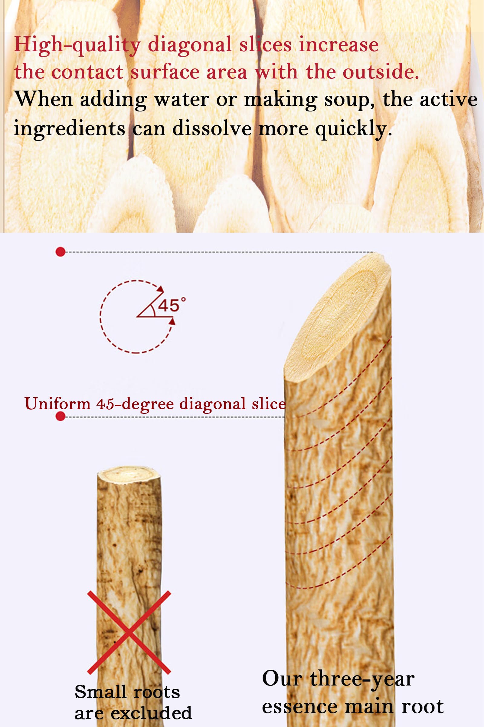 Astragalus Root Slices - 10.5oz (300g) - Natural Chinese Herbal Supplement — Amazon image 5