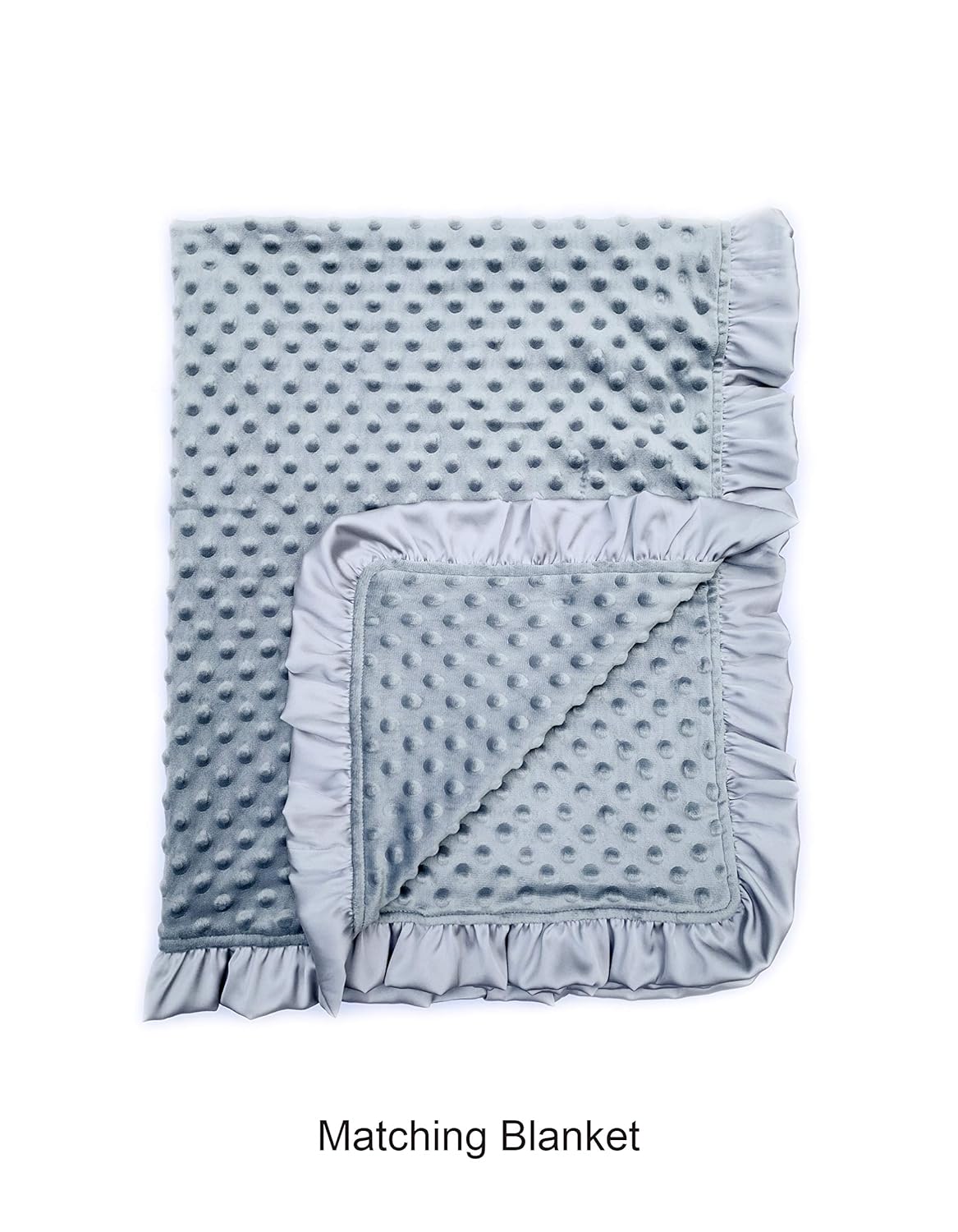 KiddyKloud Mini Fitted Sheet for Mini Crib, Pack n Play Playard Sheet 38 x 24.5 x 5 Inches | Minky Fabric (Gray)