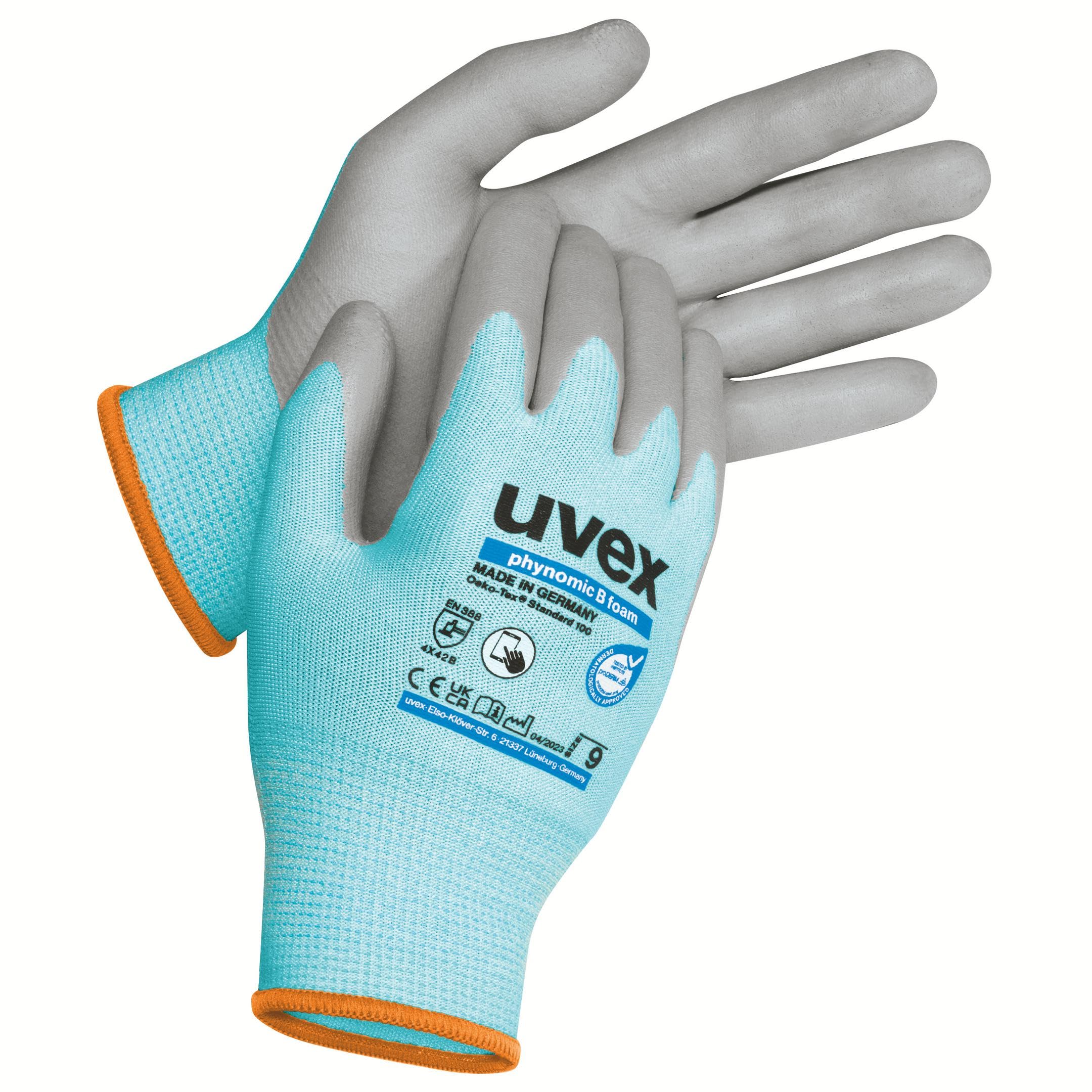 Uvex 60080 10 Phynomic C3 rękawice ochronne, rozmiar: 10, błękitny