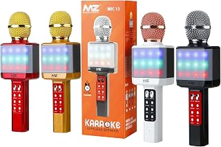 MZ Karaoke Mic with Speaker and Rechargeable FM Radio Voice Changer RGB Light Microphone (Multicolour) Price In India