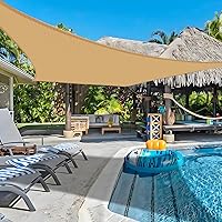 COOLBOYS 16x20 ft Rectangle Sun Shade Sail - 95% UV Block HDPE Canopy for Patio, Backyard, Garden, Carport, Pergola