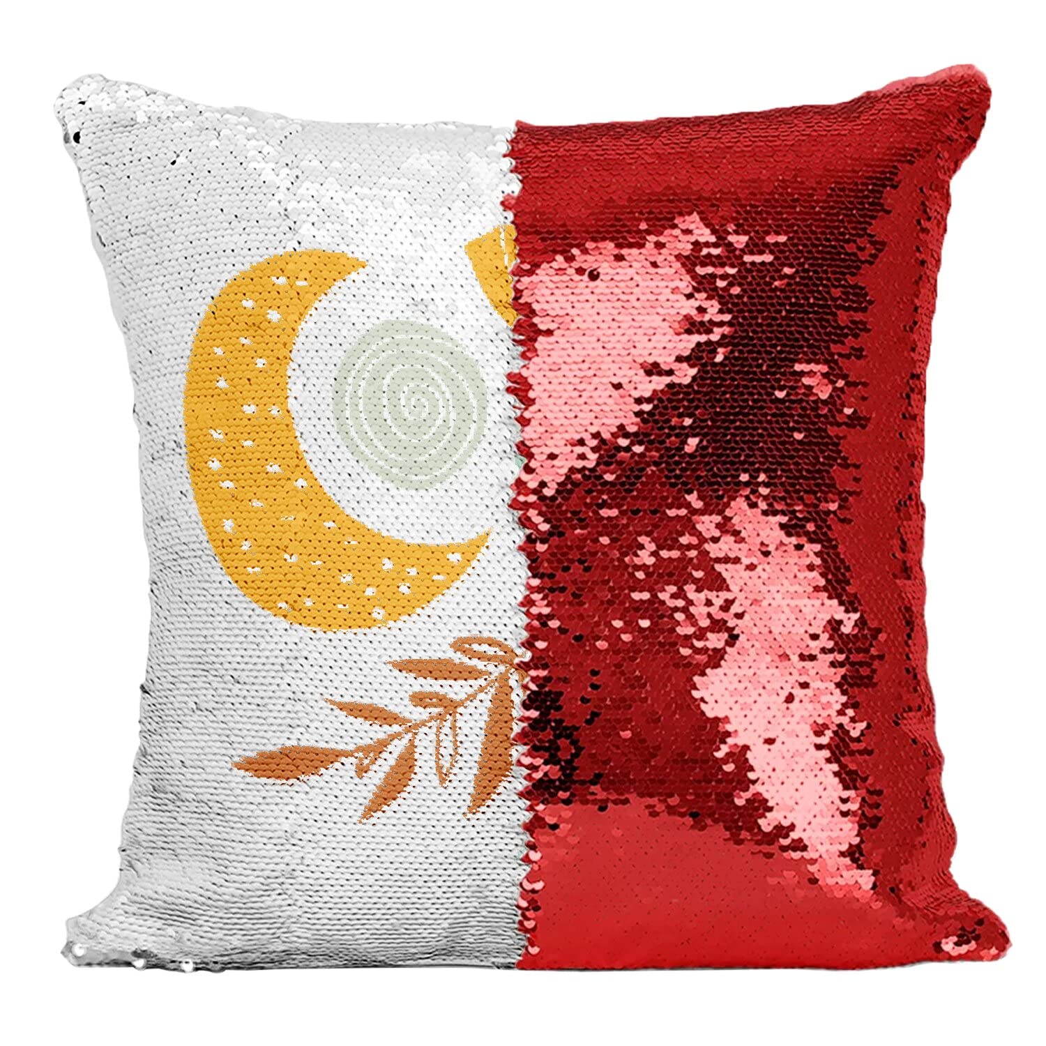 Coussin paillettes rouge deco plantes pour illuminer vos soirees cocooning