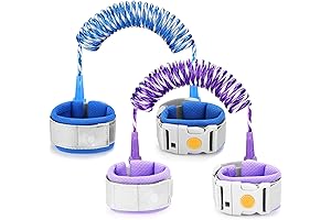 Accmor Anti Lost Wrist Link with Induction Lock, 2 Packs Upgraded Toddler Leash