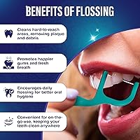 Vista 10 de GuruNanda Púas de hilo dental de menta – Hilo sin trituración con púa en ángulo para una eliminación efectiva de la placa – Recomendado por