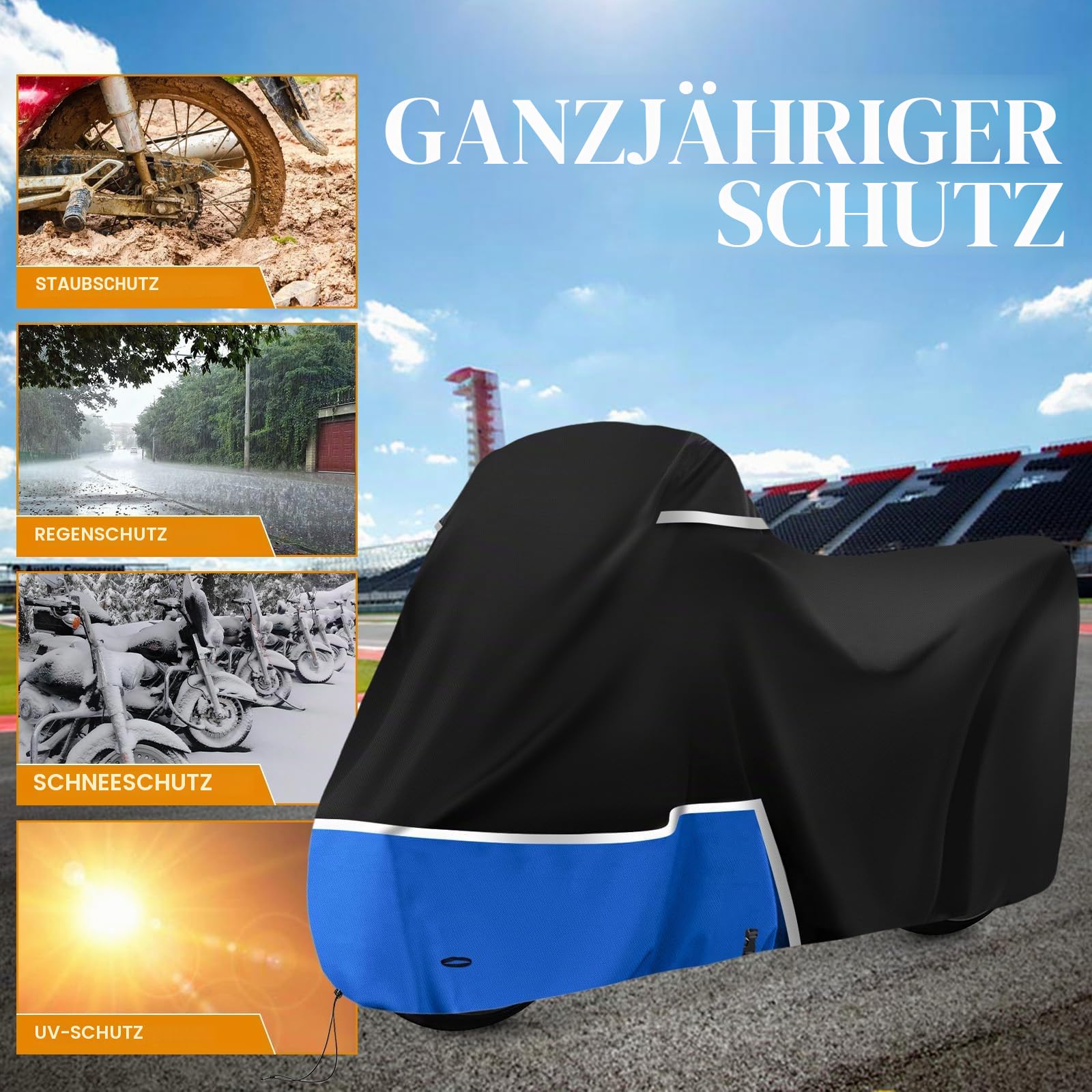 Motorradabdeckung Outdoor für BMW s1000r s1000rr f900r (ohne Kofferraum) | 420D Oxford-Stoff Wasserdicht Motorrad Abdeckplane Abdeckung Wetterfest Motorrad Abdeckung Plane