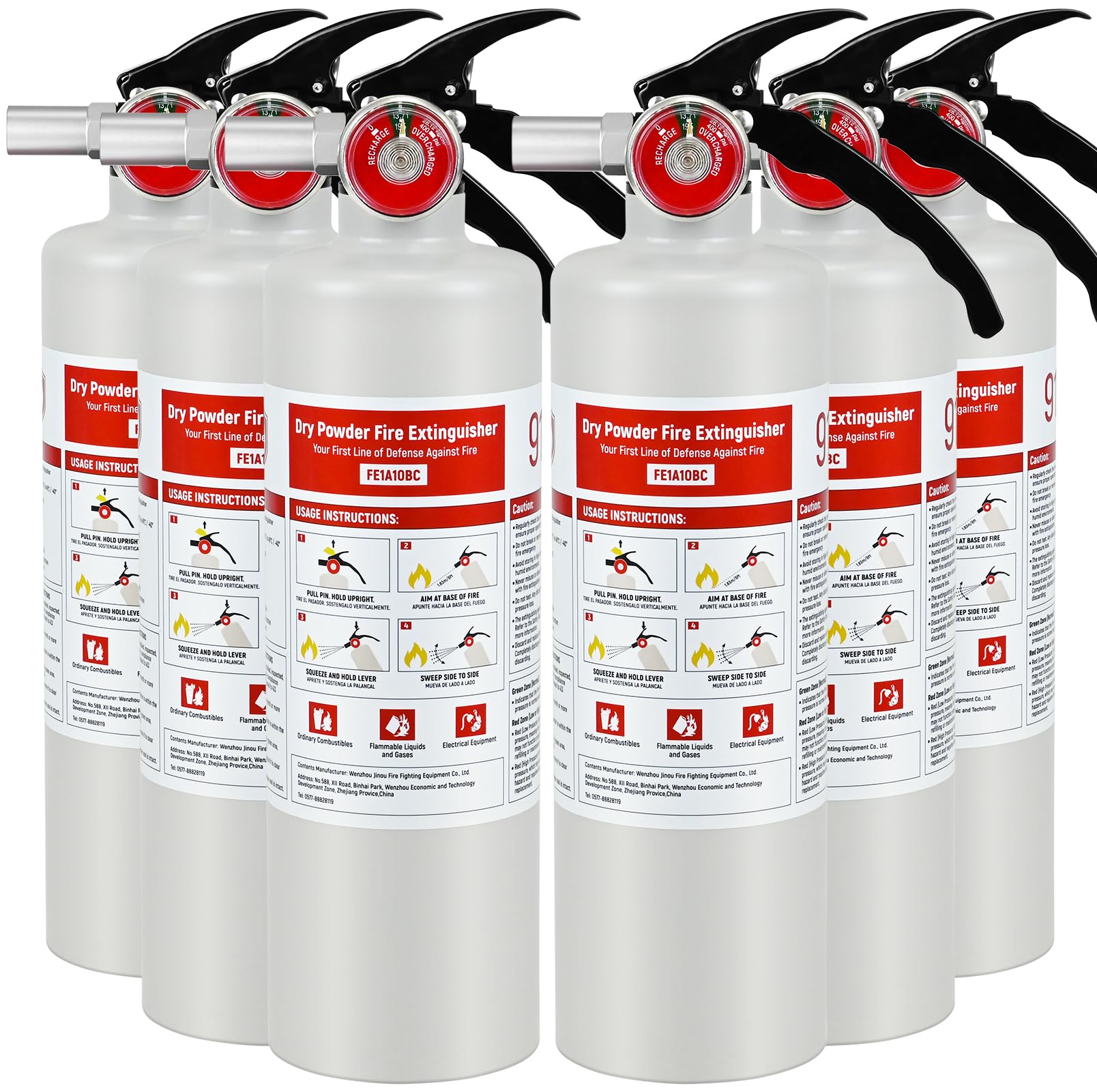 ABC Fire Extinguishers - 4 Pack, 2.5 lb -13 ABC Fire Extinguishers - 4 Pack, 2.5 lb -13