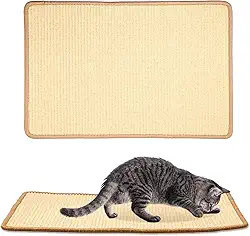 2 peças tapete arranhador para gatos 60 x 40 cm tapete de sisal para arranhar o chão com fundo antiderrapante resistente ao desgaste almofada de arranhões para pisos, paredes, tapetes e sofás (pacote