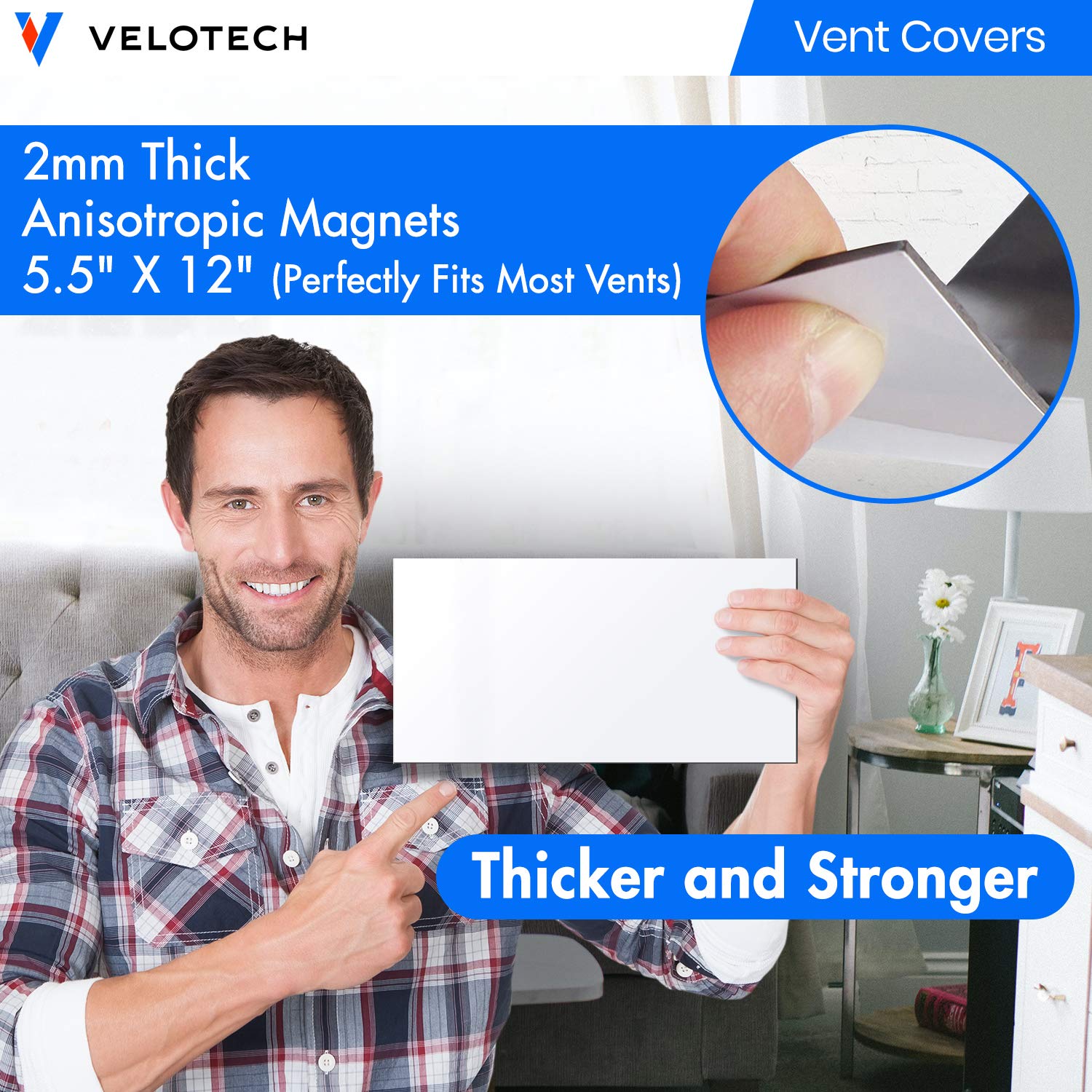 Buy VeloTech Vent Cover 4Pack for Steel Registers 12" X 5.5" 2MM