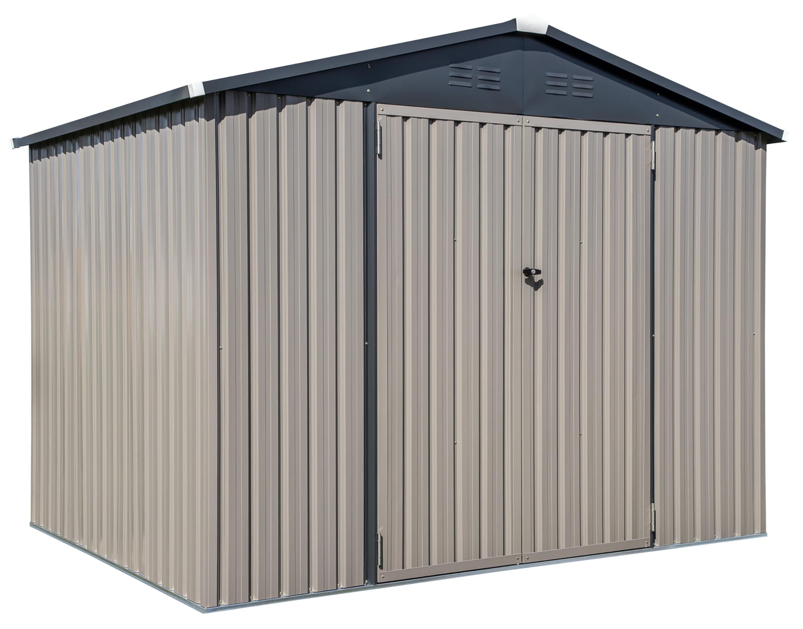 ArrowSheds 8' x 6' Outdoor Steel Storage Shed, Tan